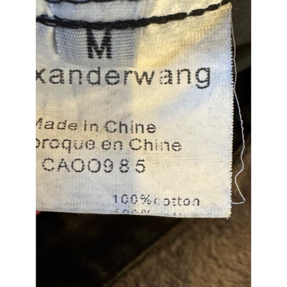 Alexander Wang Jeans Women Medium Black Rhinestone Strap High Rise Straight Leg - Picture 14 of 15